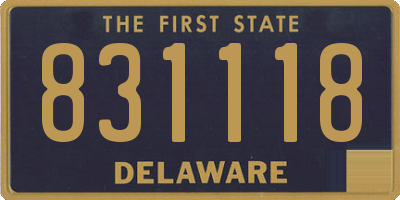 DE license plate 831118