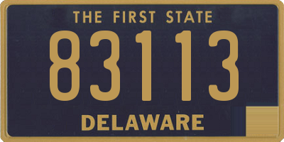 DE license plate 83113