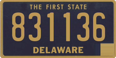 DE license plate 831136