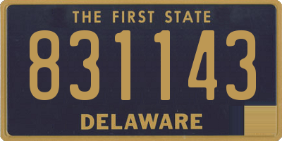 DE license plate 831143