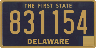 DE license plate 831154