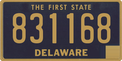 DE license plate 831168