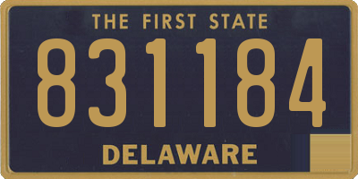 DE license plate 831184