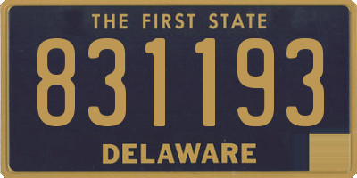 DE license plate 831193