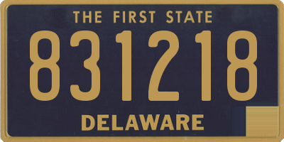 DE license plate 831218