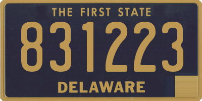 DE license plate 831223