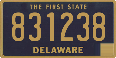 DE license plate 831238