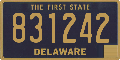 DE license plate 831242