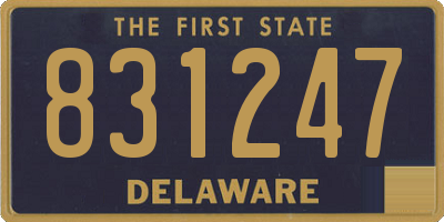 DE license plate 831247