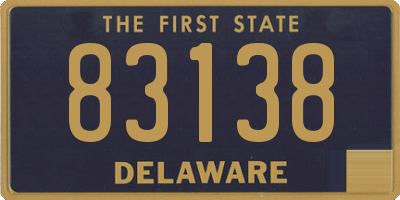 DE license plate 83138