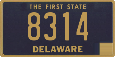 DE license plate 8314