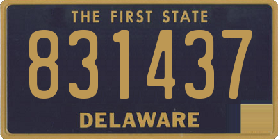 DE license plate 831437