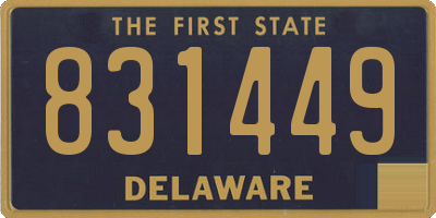 DE license plate 831449