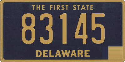 DE license plate 83145