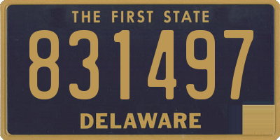 DE license plate 831497