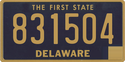 DE license plate 831504