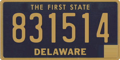 DE license plate 831514