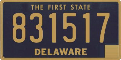 DE license plate 831517