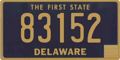 DE license plate 83152