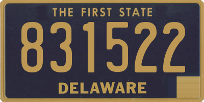 DE license plate 831522