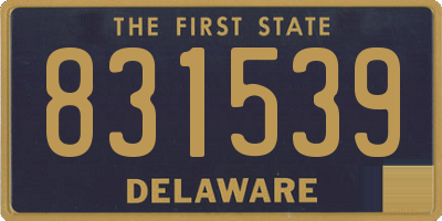 DE license plate 831539