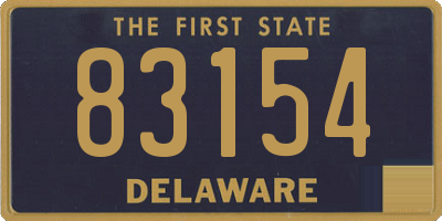 DE license plate 83154