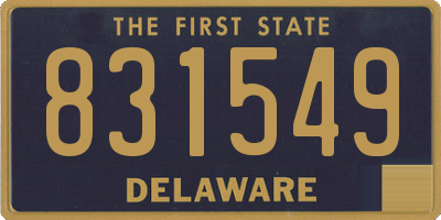 DE license plate 831549