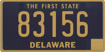 DE license plate 83156