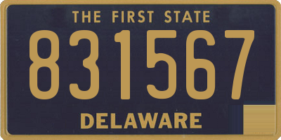 DE license plate 831567