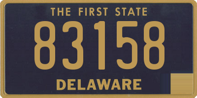 DE license plate 83158