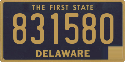 DE license plate 831580