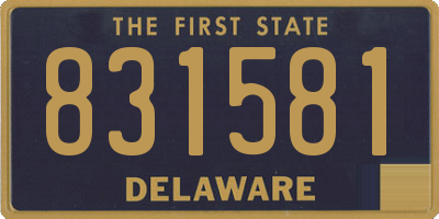DE license plate 831581