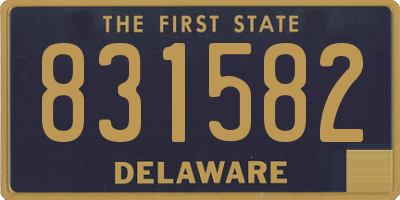 DE license plate 831582