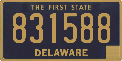 DE license plate 831588