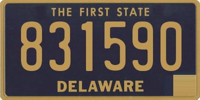 DE license plate 831590