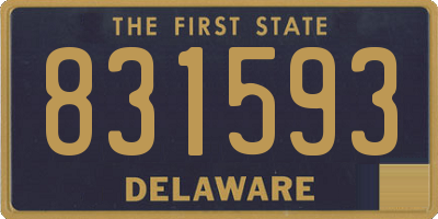 DE license plate 831593