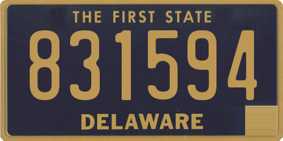 DE license plate 831594