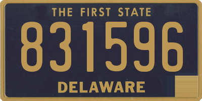 DE license plate 831596