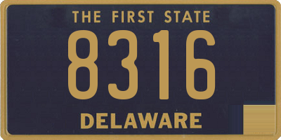 DE license plate 8316