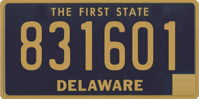 DE license plate 831601