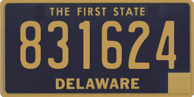 DE license plate 831624