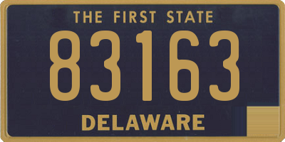 DE license plate 83163