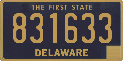 DE license plate 831633