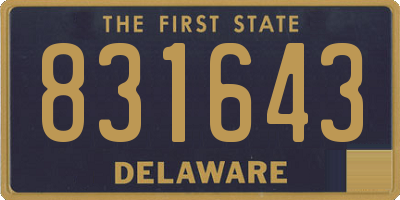 DE license plate 831643