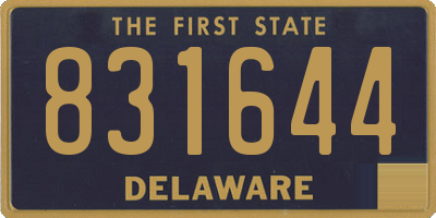 DE license plate 831644
