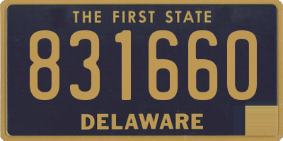 DE license plate 831660