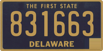 DE license plate 831663