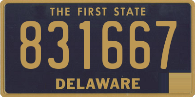 DE license plate 831667