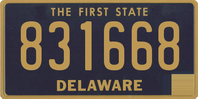 DE license plate 831668