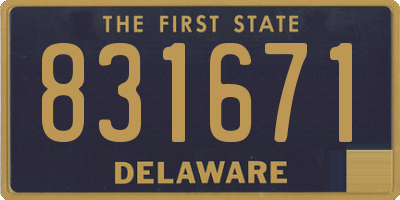 DE license plate 831671